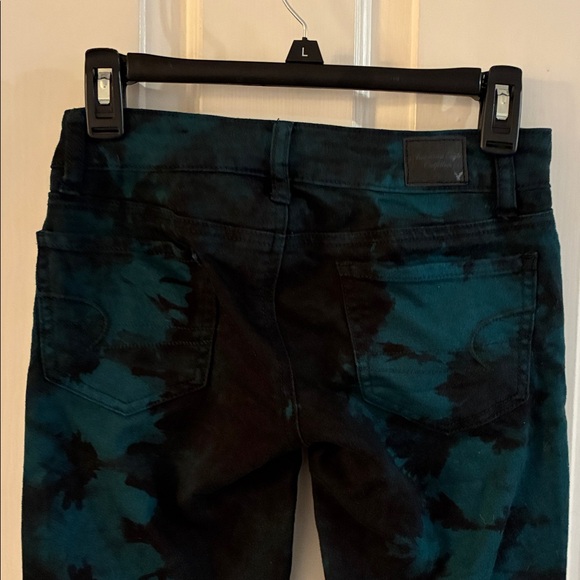 American Eagle Outfitters Teal and Black Jeans - Picture 4 of 7
